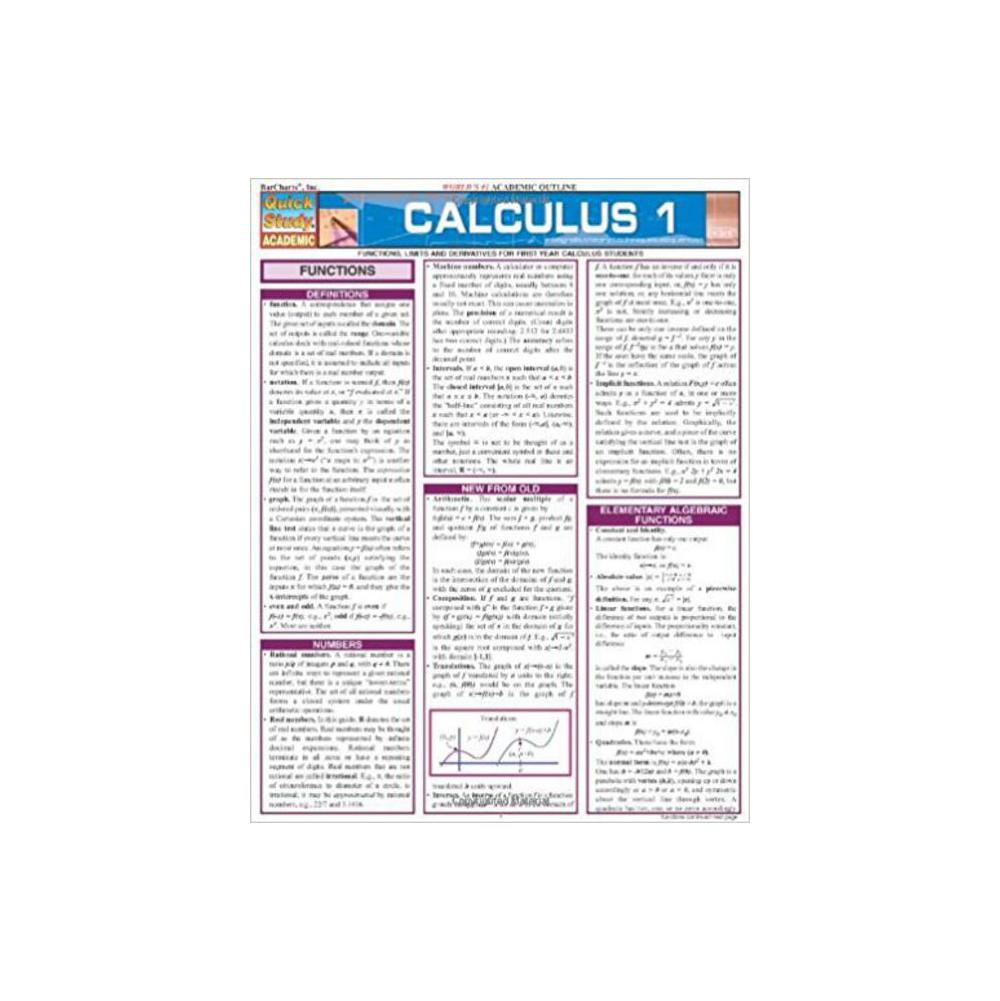 Barchart, Study Guide, Calculus